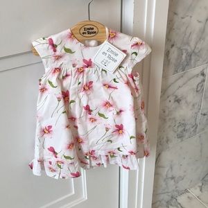 NWT Emile et Rose baby floral dress. Size 6 months